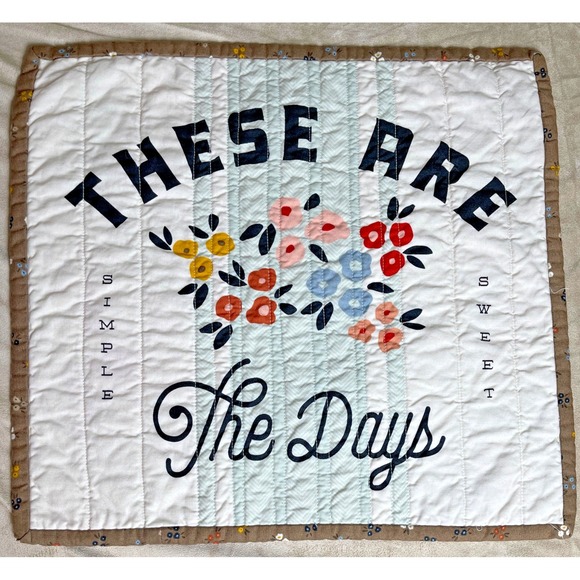 Handmade Other - These are the days quilted table mat 15x17